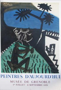 Cartel Peintres Daujourdhui. Musee Grenoble